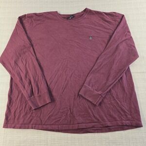 Polo Ralph Lauren Shirt Mens 2XL Burgundy Long Sleeve Embroidered Pony Logo